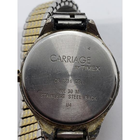 Carriage by Timex men' watch. Gold face with black accents. Water resistant - Picture 7 of 8